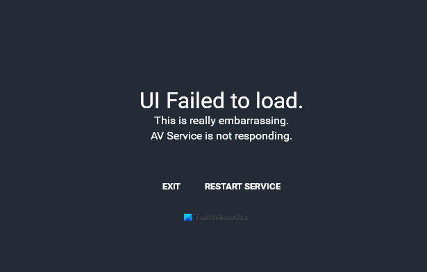 AVG-UI-Error al cargar