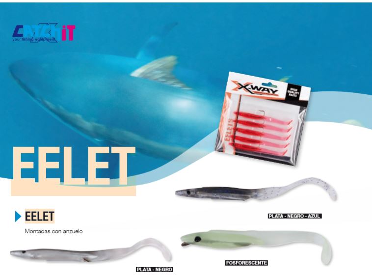 Anguilas montadas con anzuelo X-WAY EELET - Almerored