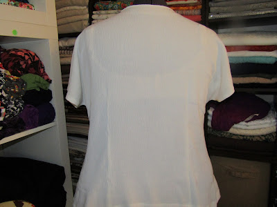 Simplicity 7176 Top Off-White Crinkle Gauze Version 2 www.sewplus.blogspot.com