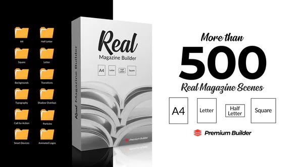 منشئ المجلات الحقيقية Real Magazine Builder for Element 3D