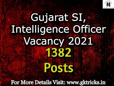 Gujarat SI, Intelligence Officer Vacancy 2021