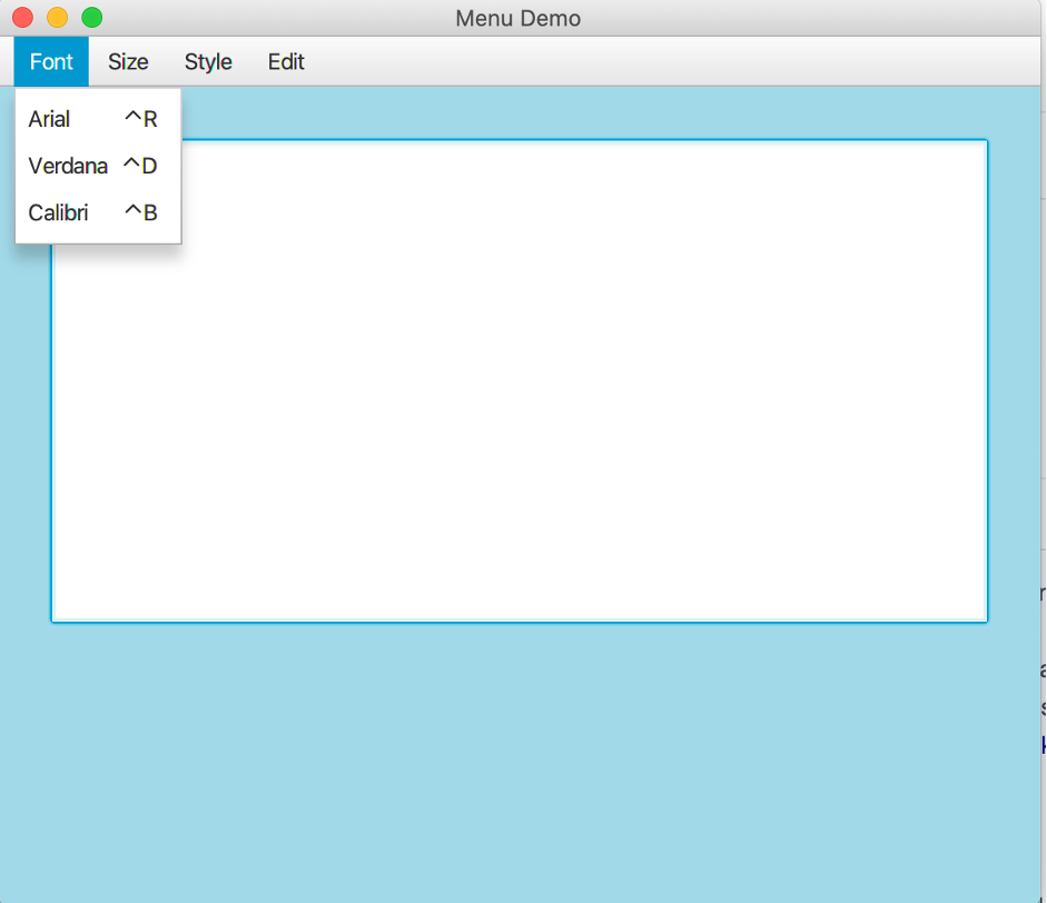 Programming for beginners: JavaFX: Menu and MenuItem