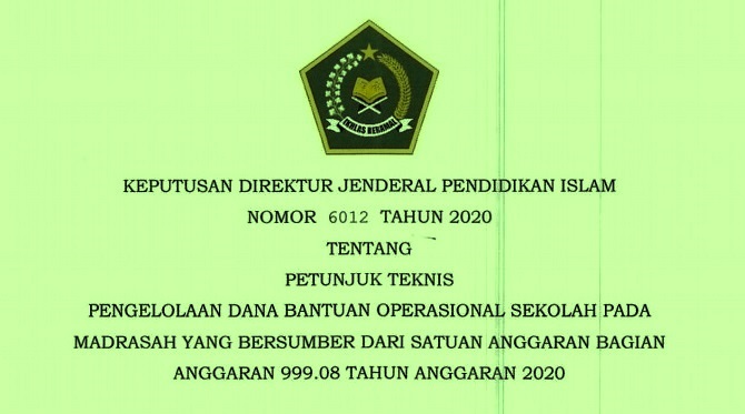 Kepdirjen Pendis Nomor 6012 Tahun 2020 Tentang Juknis Bos Madrasah Dari Ba Bun Bos Madrasah Tambahan Tahun 2020 Pendidikan Kewarganegaraan Pendidikan Kewarganegaraan