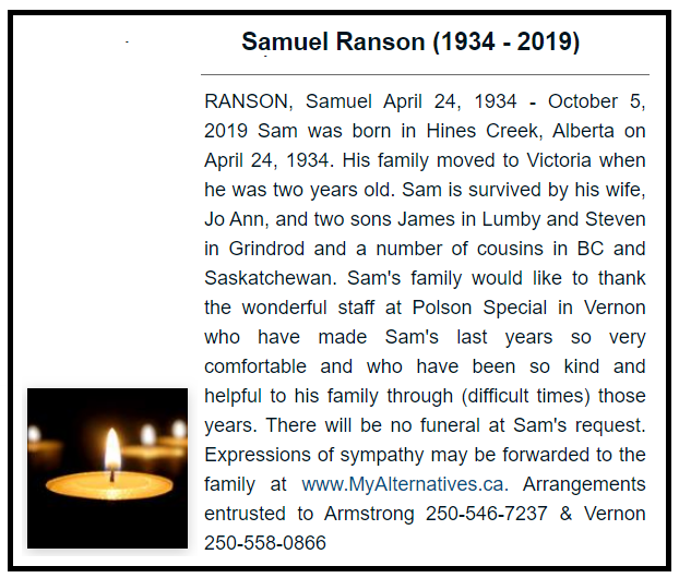 Royal Oak School Yard Obituaries