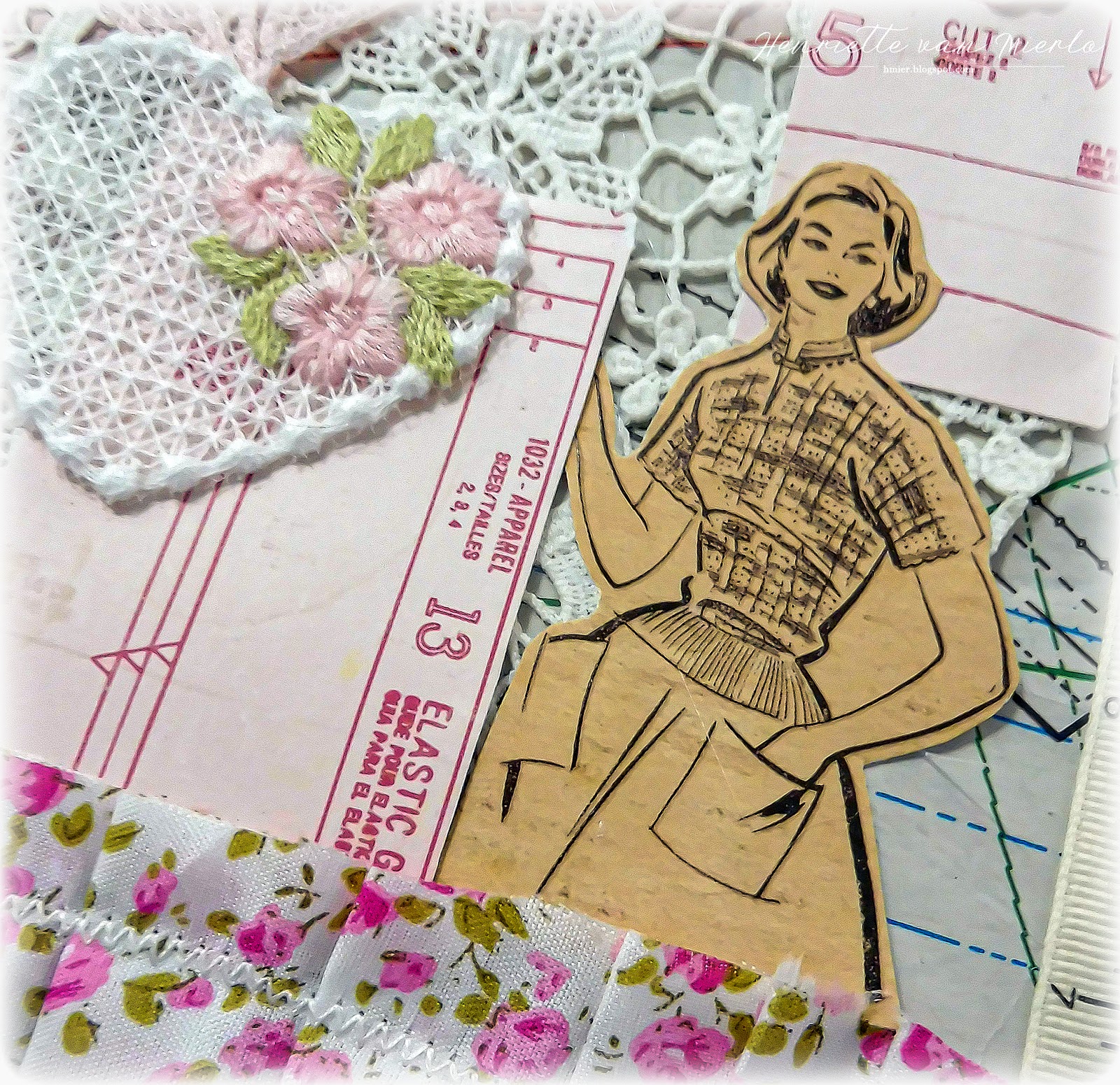 Sewing themed junk journal Henriëtte van Mierlo