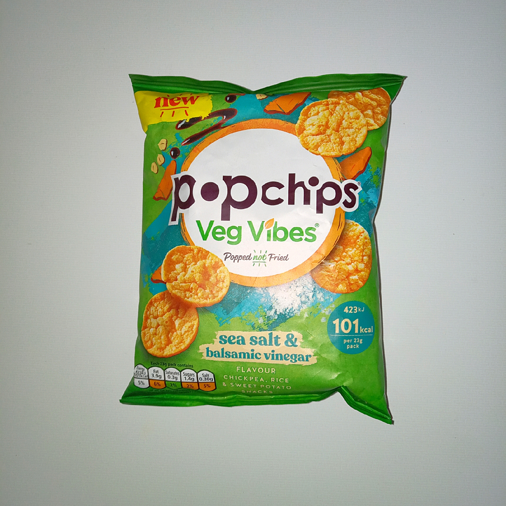 Supersupergirl's Food Reviews Popchips Veg vibes Sea Salt & Balsamic