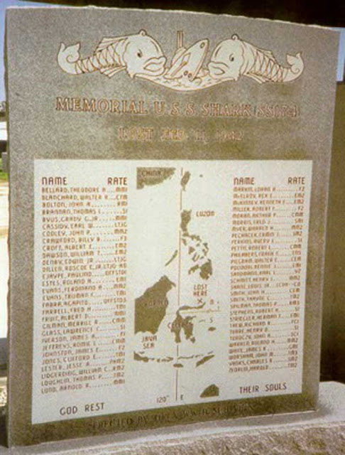 Memorial to USS Shark, 11 February 1942 worldwartwo.filminspector.com
