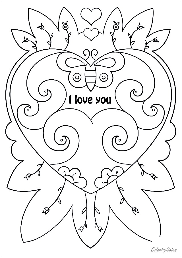 Top 20 Valentine's Day Coloring Pages Free Printable - COLORING PAGES
