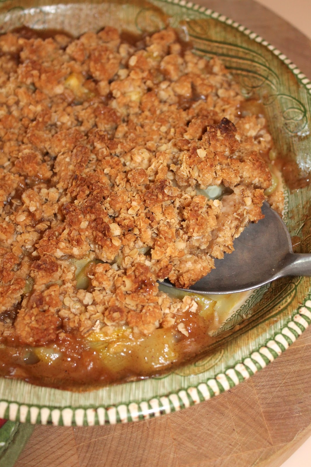 Savory Moments Zucchini (mock apple) crisp