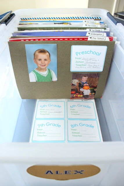 004 Use custom labels for organizing school memorabilia