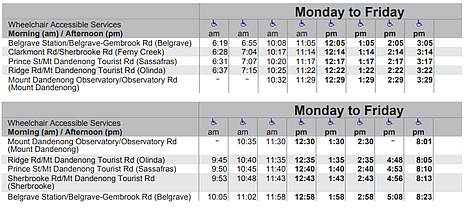 timetable transit daytime shoppers