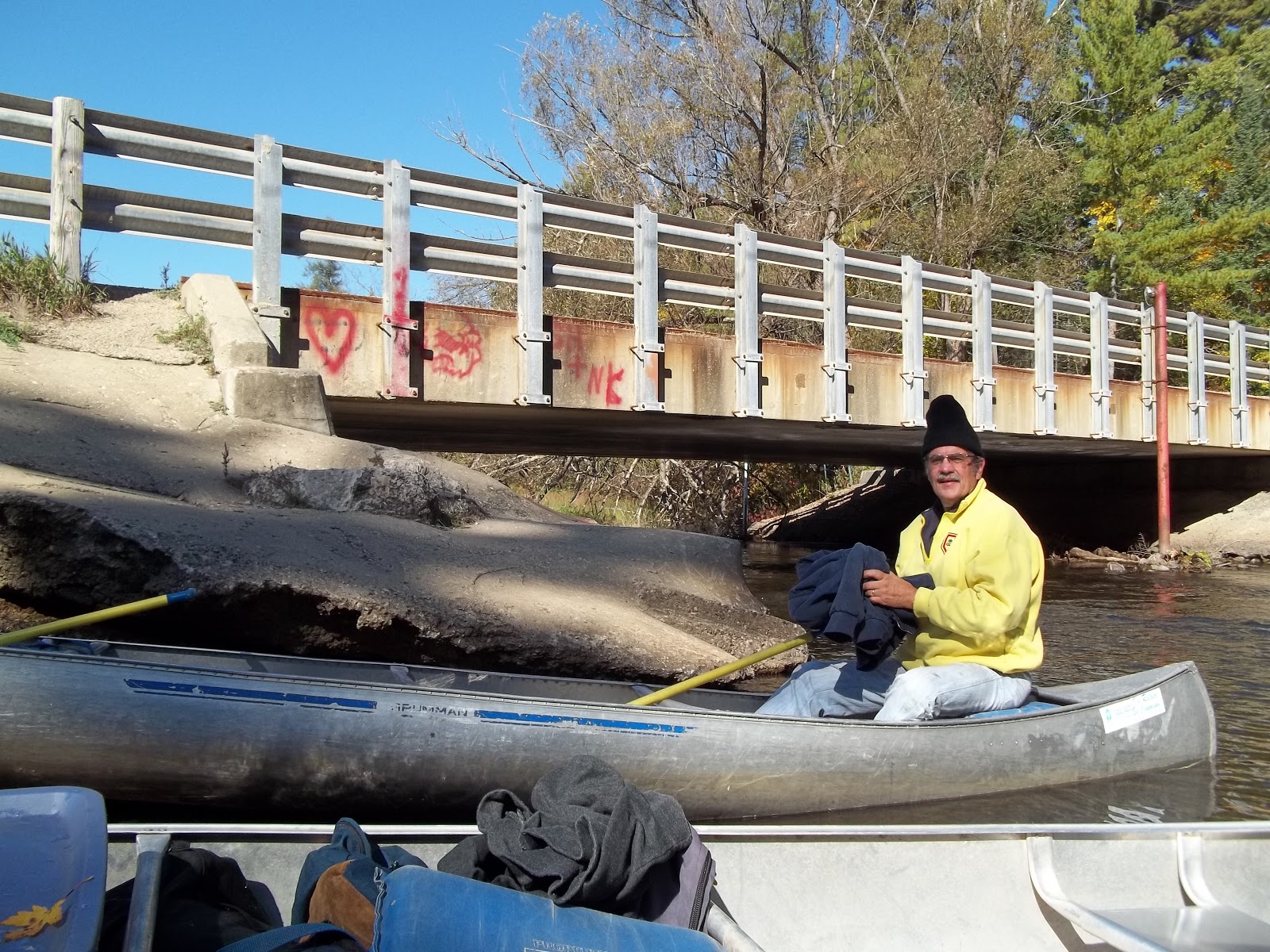Lacing up my hiking boots Canoeing the south branch of the Au Sable River