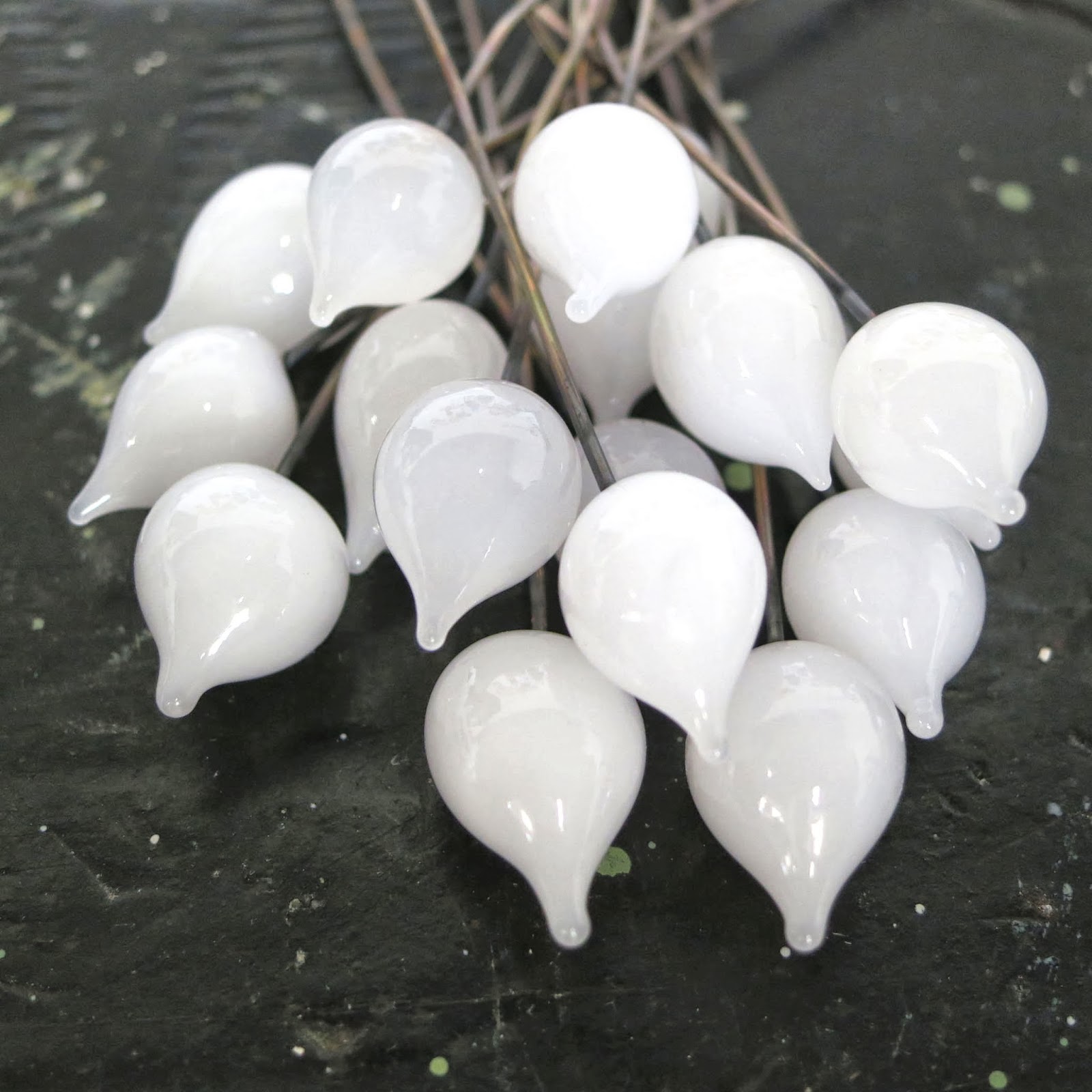 belvedere beads Ghostly Teardrops