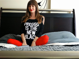 Preggo Is The New Black Sweatshirt from Preggo Leggings, as worn by fashion blogger Jen Jeffery of House Of Jeffers  |  www.houseofjeffers.com