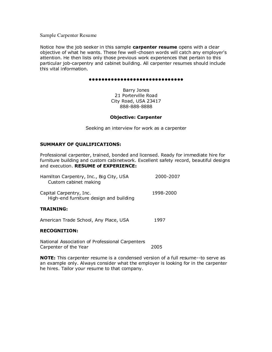 Maker Resume Example 2019 Maker Resume Sample 2020