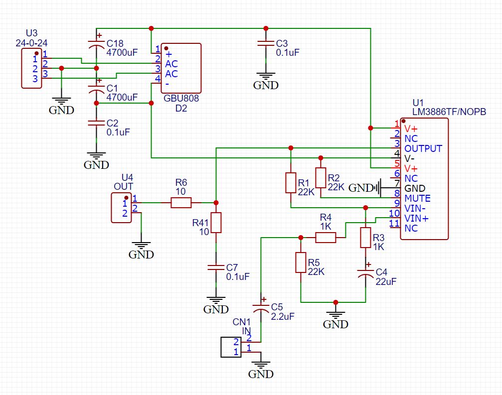 LM3886 High Performance 68W Audio Power Amplifier