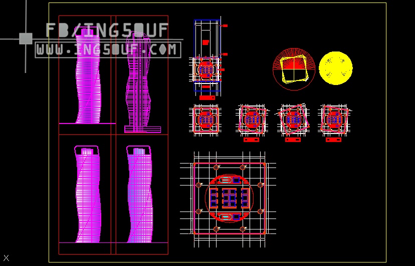 تفاصيل ابواب خشبية Dwg