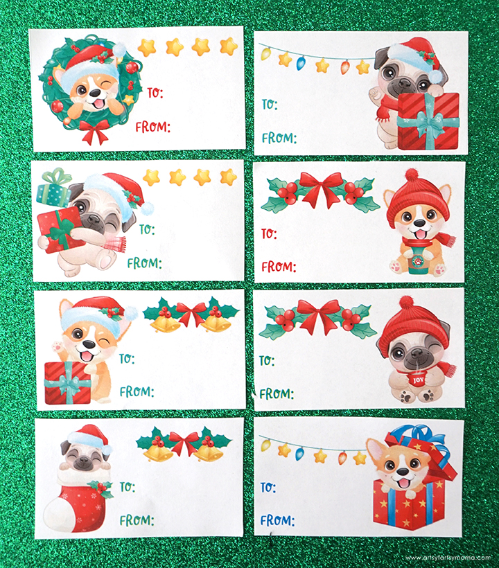 Dog Christmas Gift Tags Journal Tags Dog Lover Gift Tags