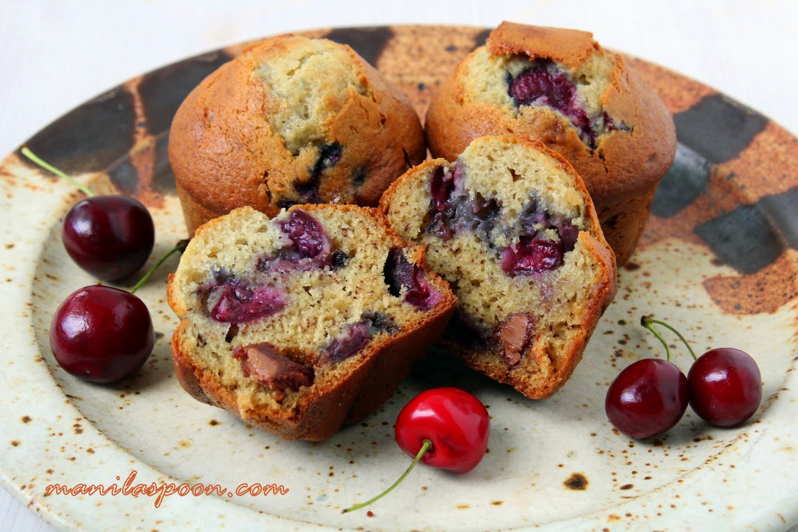 Chocolate Cherry Banana Muffins (or Loaf)