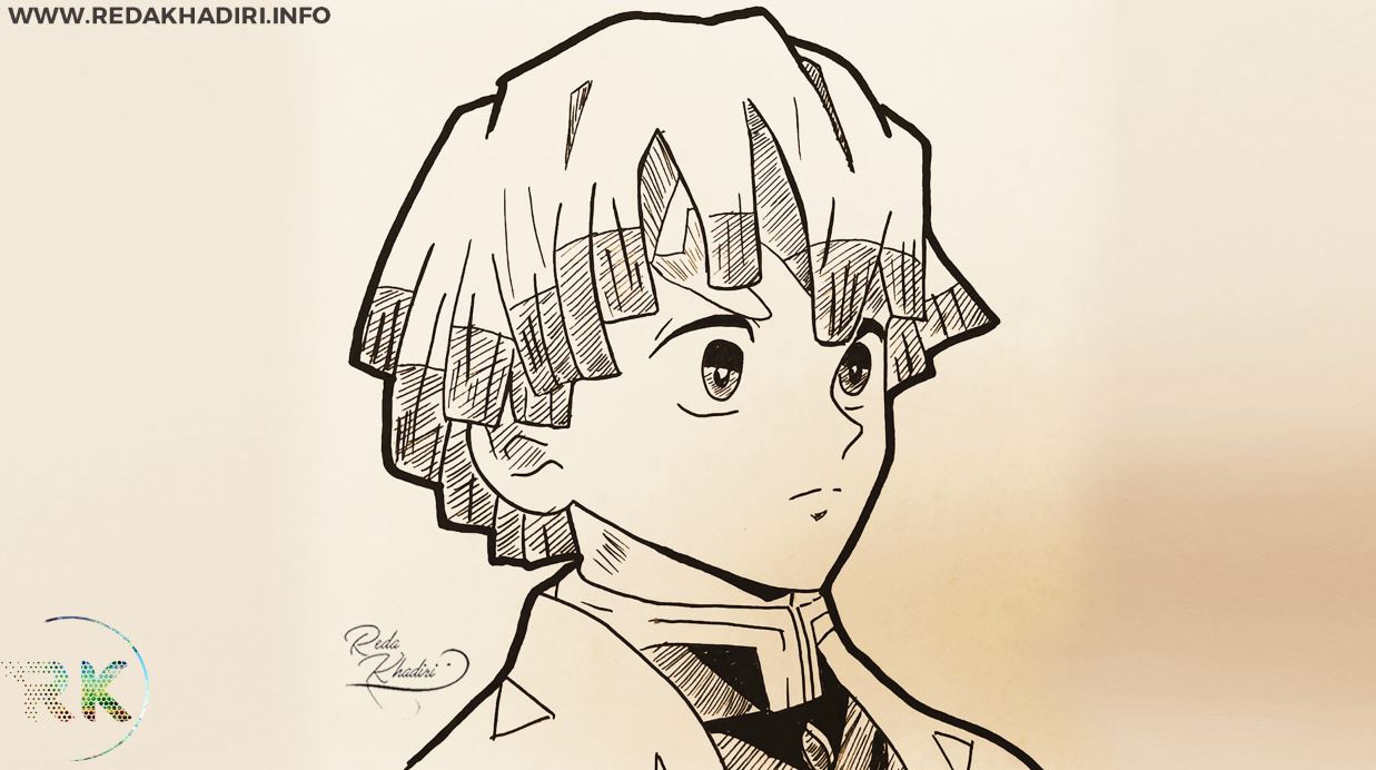 How to drawing zenitsu from Kimetsu no Yaiba Step By Step