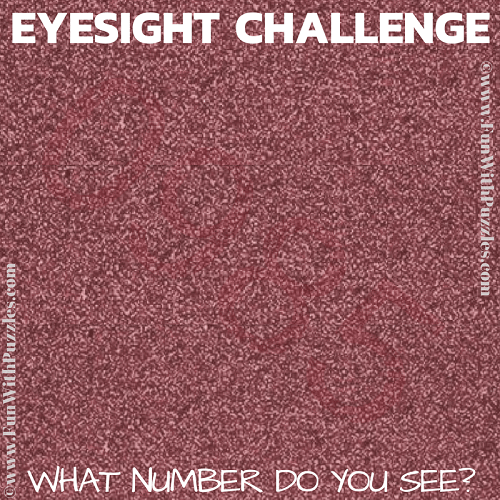 Eyesight Challenge Visual Puzzle: What Number Do You See?