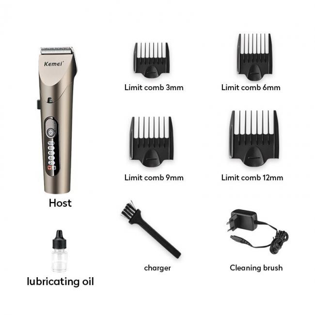 Tông Đơ Cắt Tóc Chống Nước Màn Hình Lcd