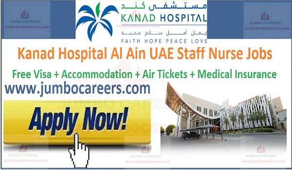 Kanad Hospital Al Ain Uae Staff Nurse Vacancies 2020