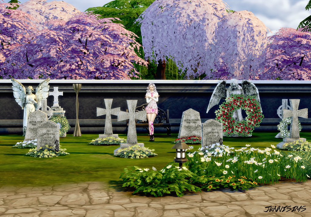 Sims 4 CC's The Best Cemetery Gravestones and Statues by JenniSims