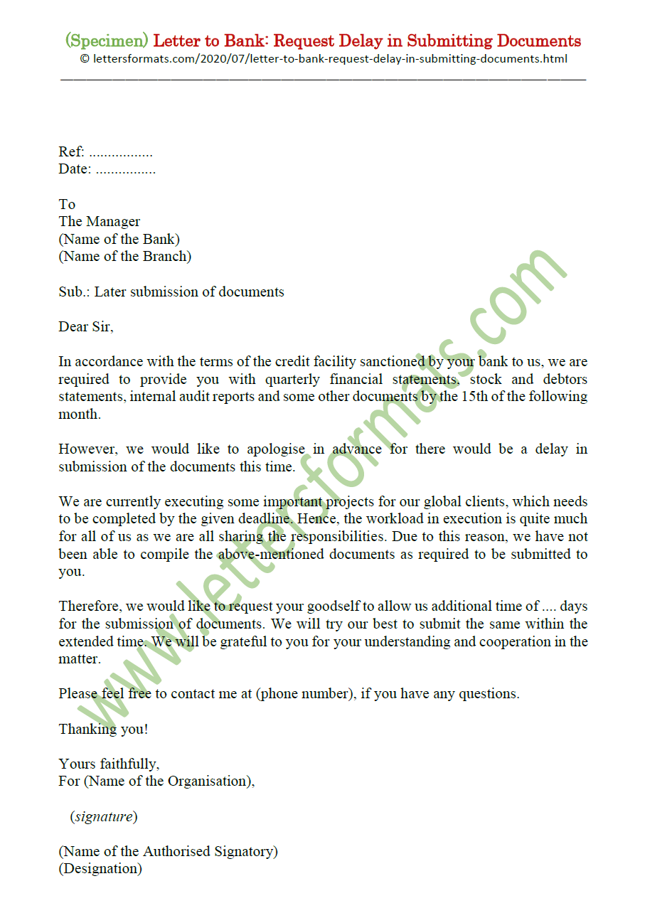 application letter for report submission