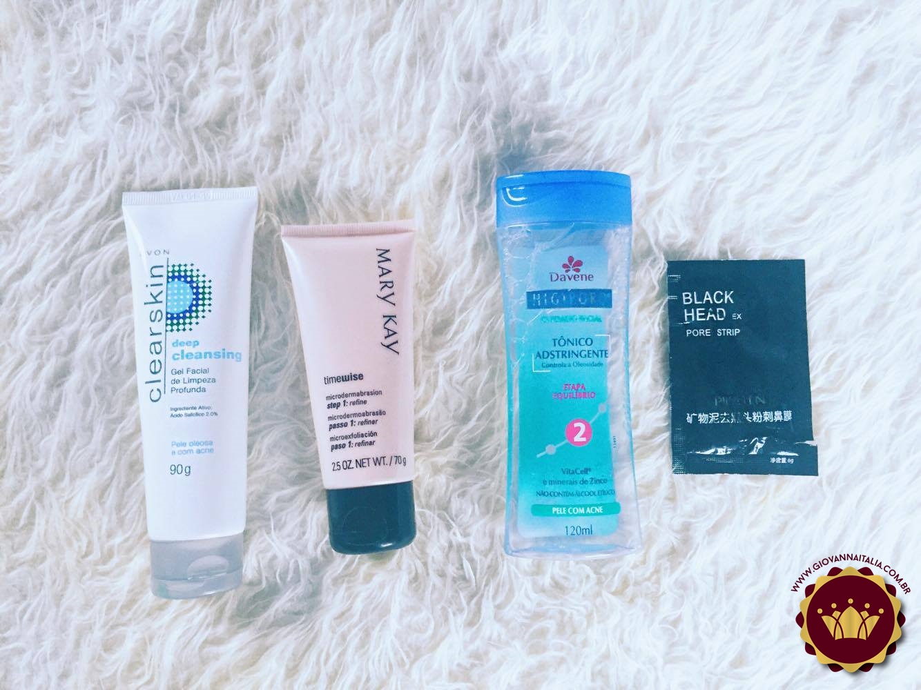 Tutorial de aplicação: Máscara Black Head Produtos usados no tutorial da Máscara Black Head