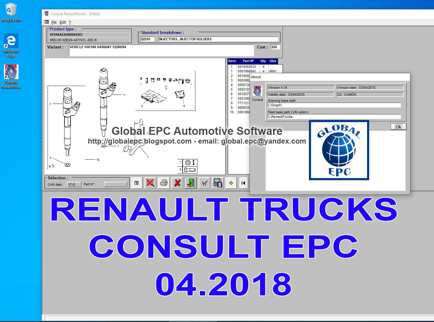 RENAULT CONSULT TRUCKS EPC 04.2018