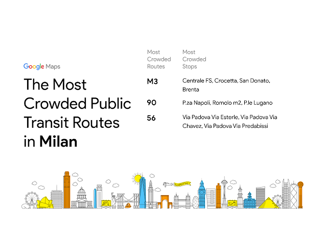 Infografica sulle zone più affollate a Milano.