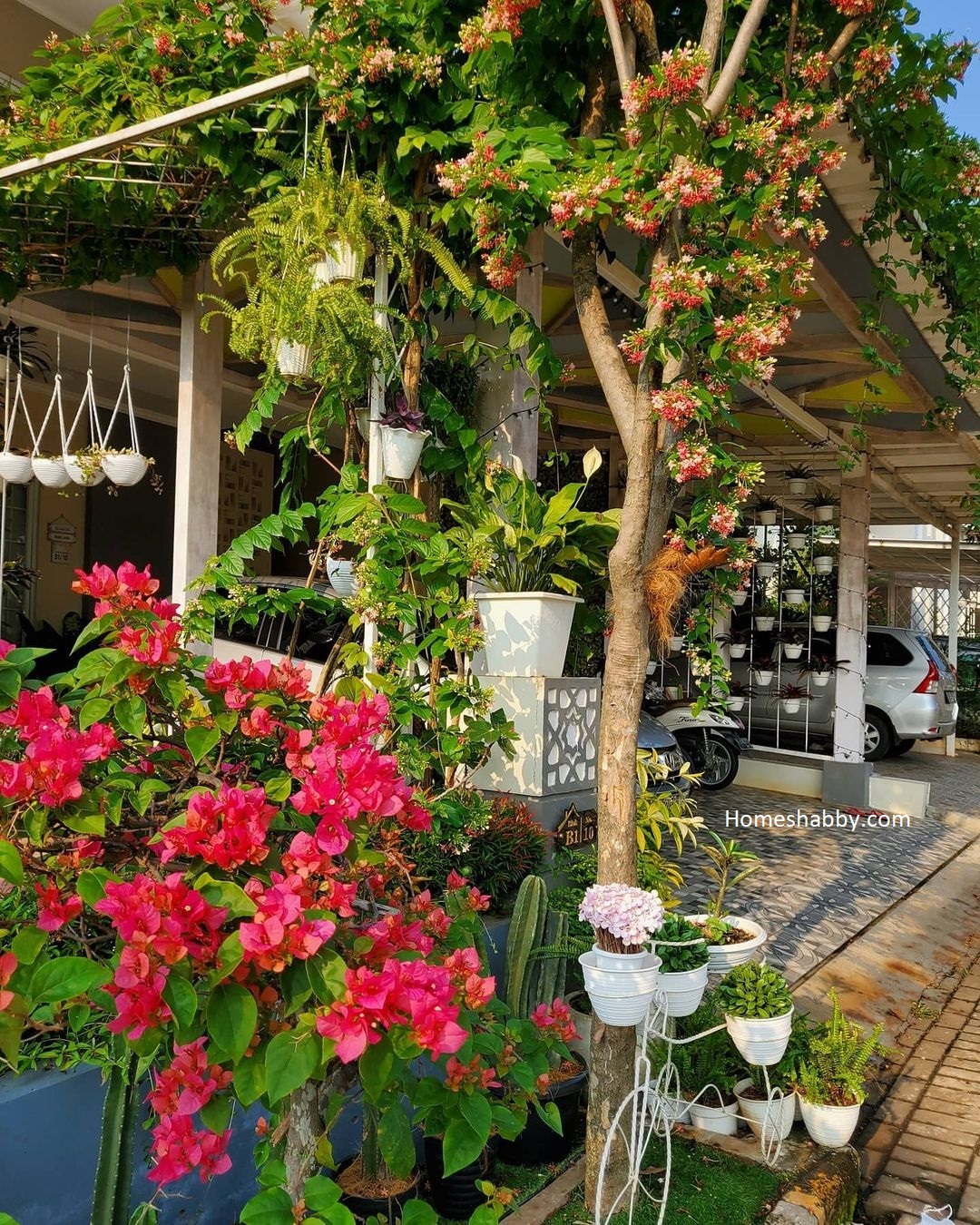 Desain Taman dengan Bunga Warna-warni. Percantk Taman Mungil Depan