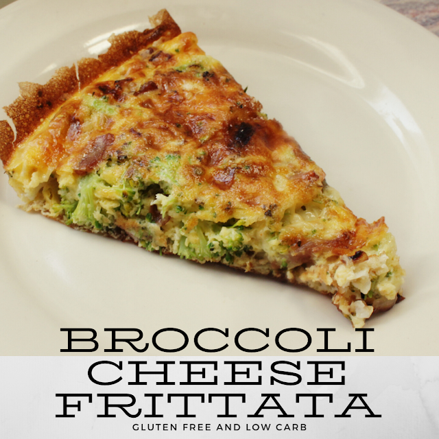 Broccoli Bacon Cheese Frittata (Gluten Free and Low Carb)