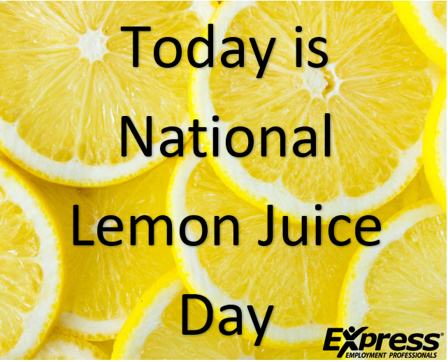 National Lemon Juice Day