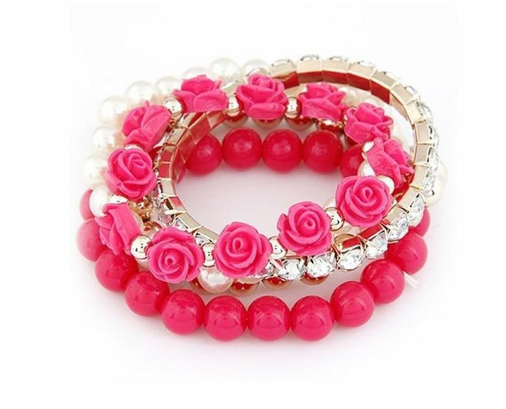 Floral rose bracelets
