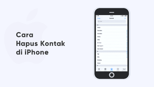 cara menghapus kontak di iphone