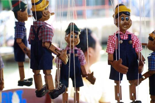 Títeres, manipulación