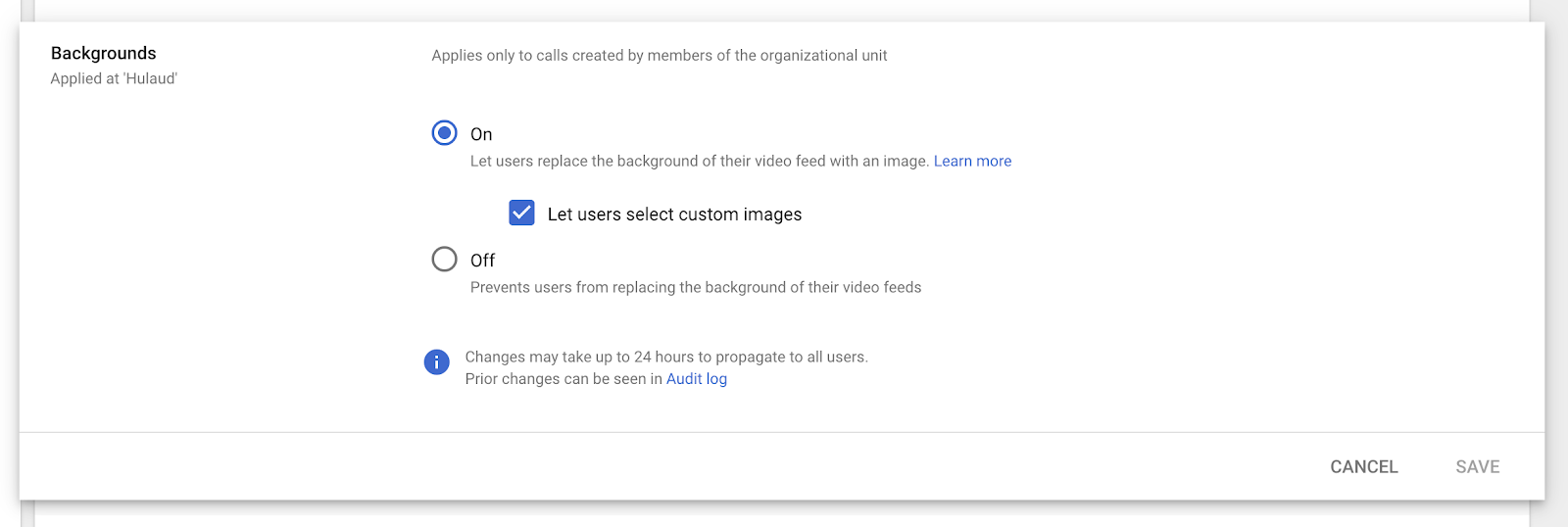 Google Workspace Updates ES: Controle el cambio del fondo en Google Meet  con un nuevo parámetro de configuración de administrador