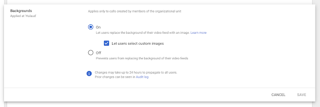 Controle el fondo en Google Meet con un nuevo parámetro de administrador -  Google Workspace Fans