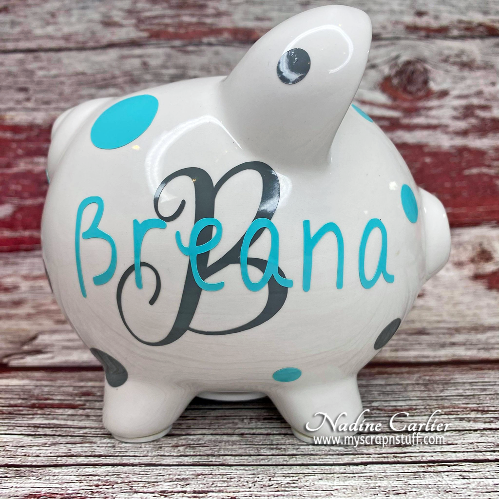 Customize A Piggy Bank With Vinyl Nadine Carlier