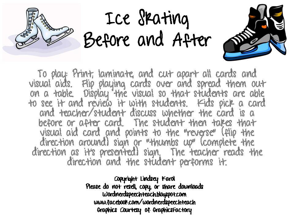 Word Nerd Speech Teach Ice Skates, Hot Chocolate, and A Freebie!!