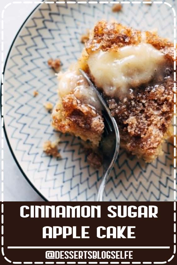 This simple cinnamon sugar apple cake is light and fluffy, loaded with fresh apples, and topped with a crunchy cinnamon sugar layer! #DessertsBlogSelfe #cake #apple #dessert #baking #recipe #falldesserts This simple cinnamon sugar apple cake is light and fluffy, loaded with fresh apples, and topped with a crunchy cinnamon sugar layer! #DessertsBlogSelfe #cake #apple #dessert #baking #recipe #falldesserts