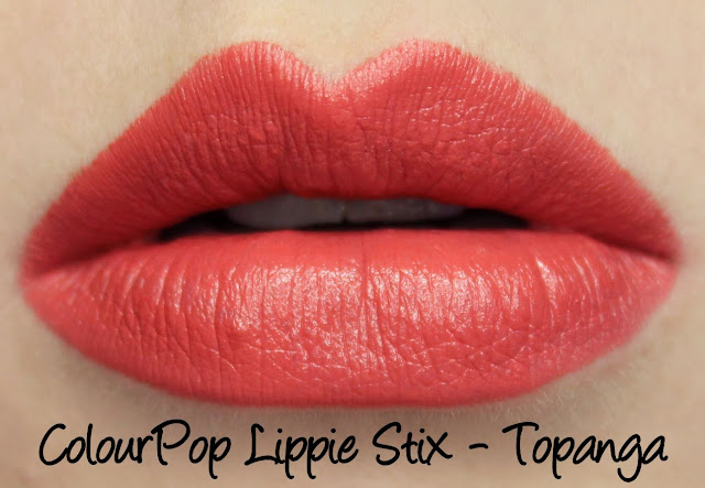 Colourpop Lippie Stix - Topanga Swatches & Review