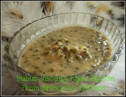 kacang bubur durian hijau cooking
