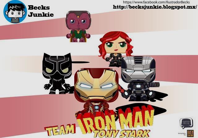 papermau captain america civil war iron man team paper toy