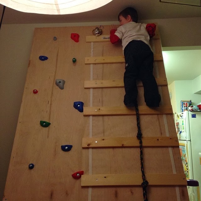 Cup of Autism: DIY Climbing Wall