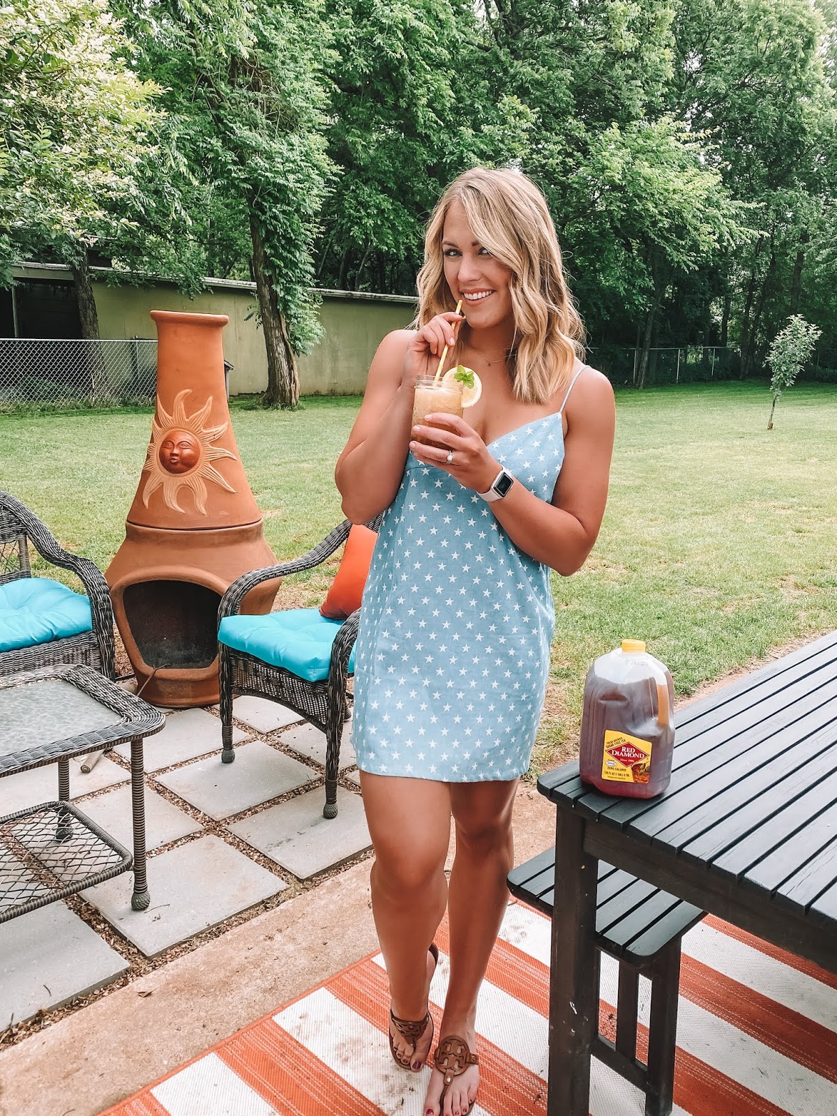 blogger Amanda's OK shares a recipe for a frozen Arnold Palmer cocktail using Red Diamond Iced Tea