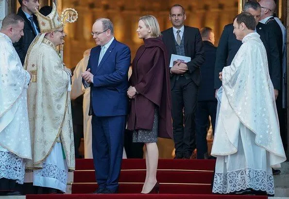 Archbishop Dominique-Marie David had been appointed Archbishop of Monaco by Pope Francis. Princess Charlene Akris cape