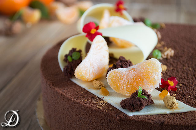 Tarta de Chocolate, Mandarina y Pimienta de Sichuan